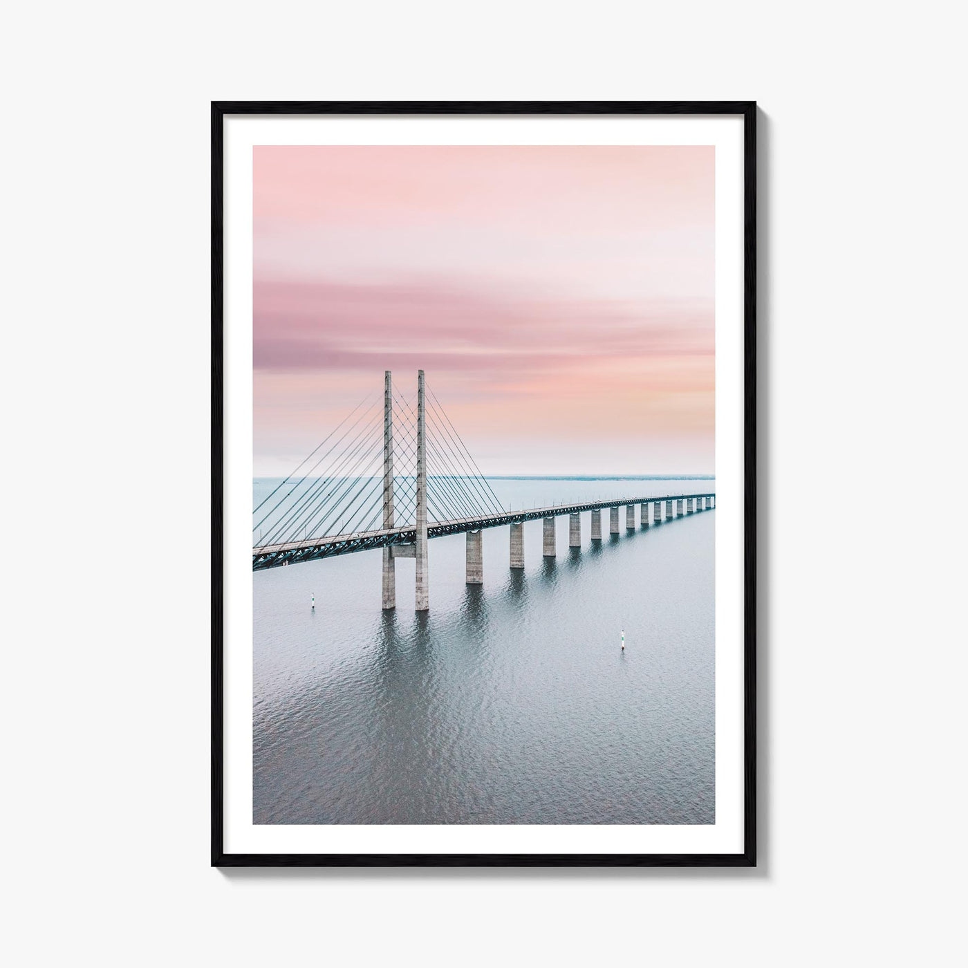 Copenhagen no. 3 colorful photo poster of Denmark – vertical wall art, unframed print shown in interior mockup
