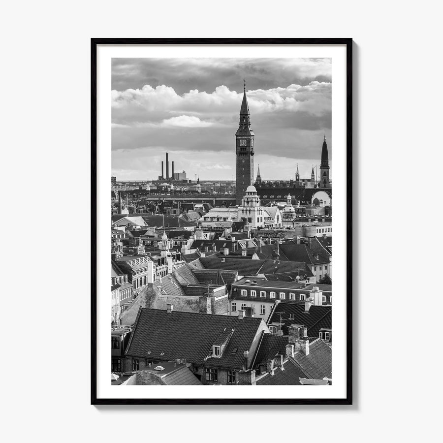 Copenhagen Photo No 1 Poster, framed poster mockup, white border