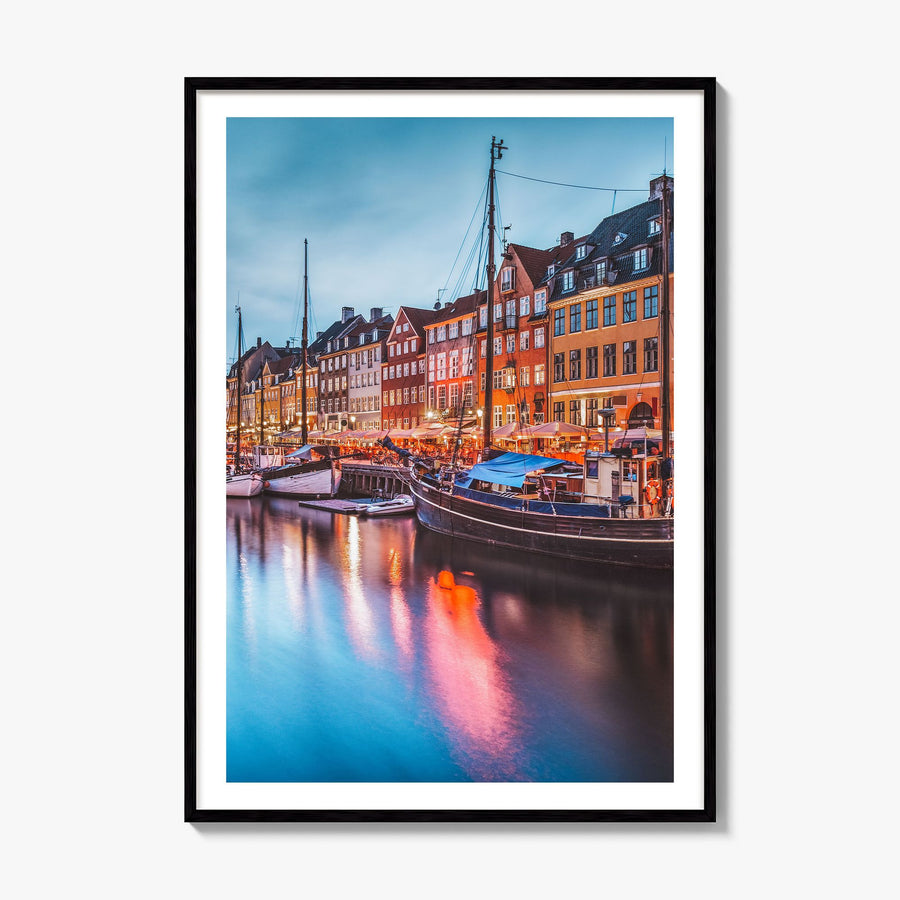 Copenhagen Photo No 2 Poster, framed poster mockup, white border