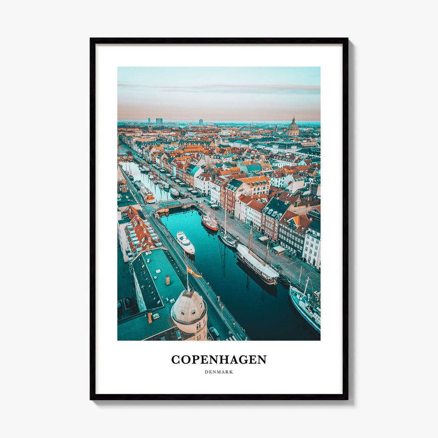 Copenhagen Classic Poster, framed poster mockup