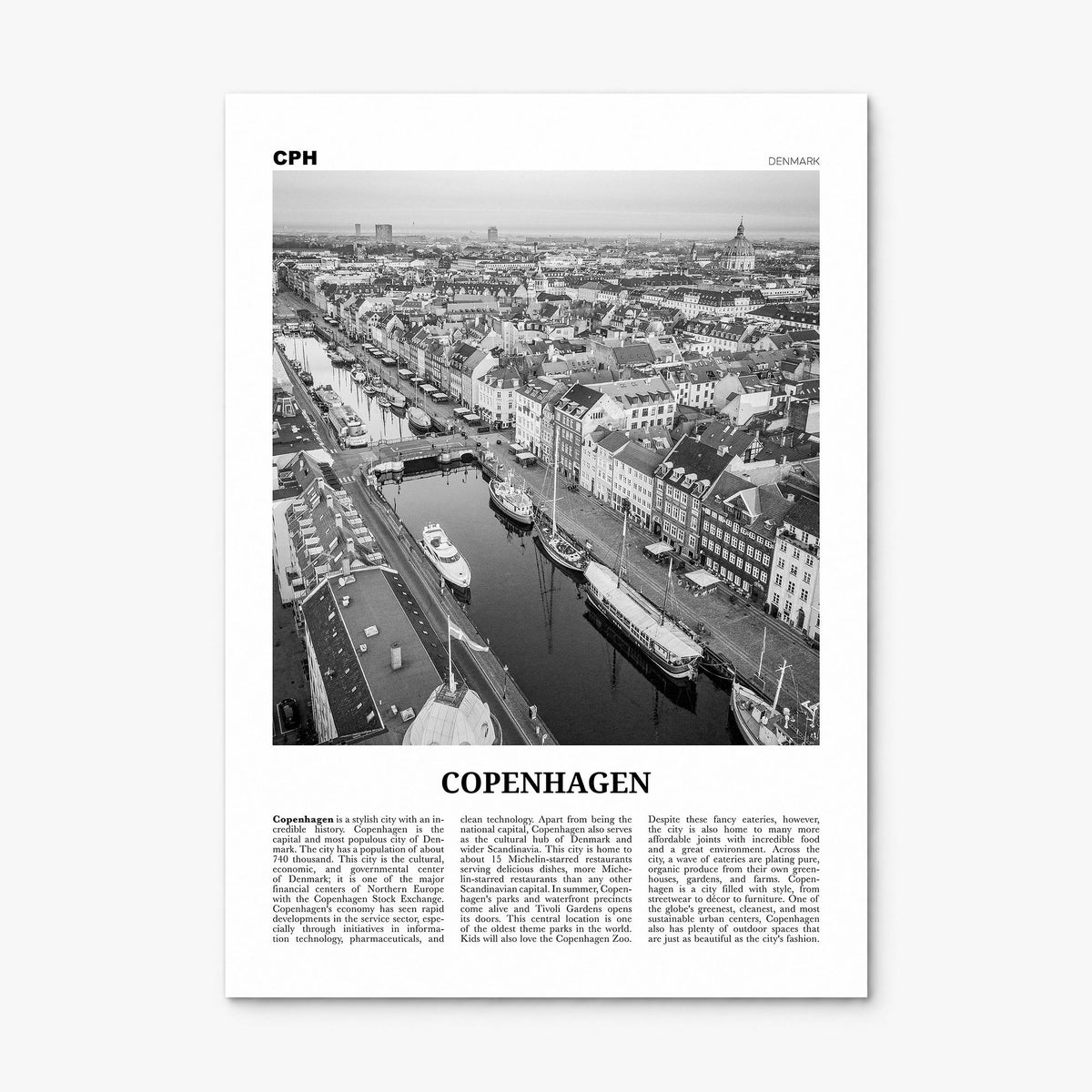 Copenhagen Newspaper No 2 Poster, print only (unframed)