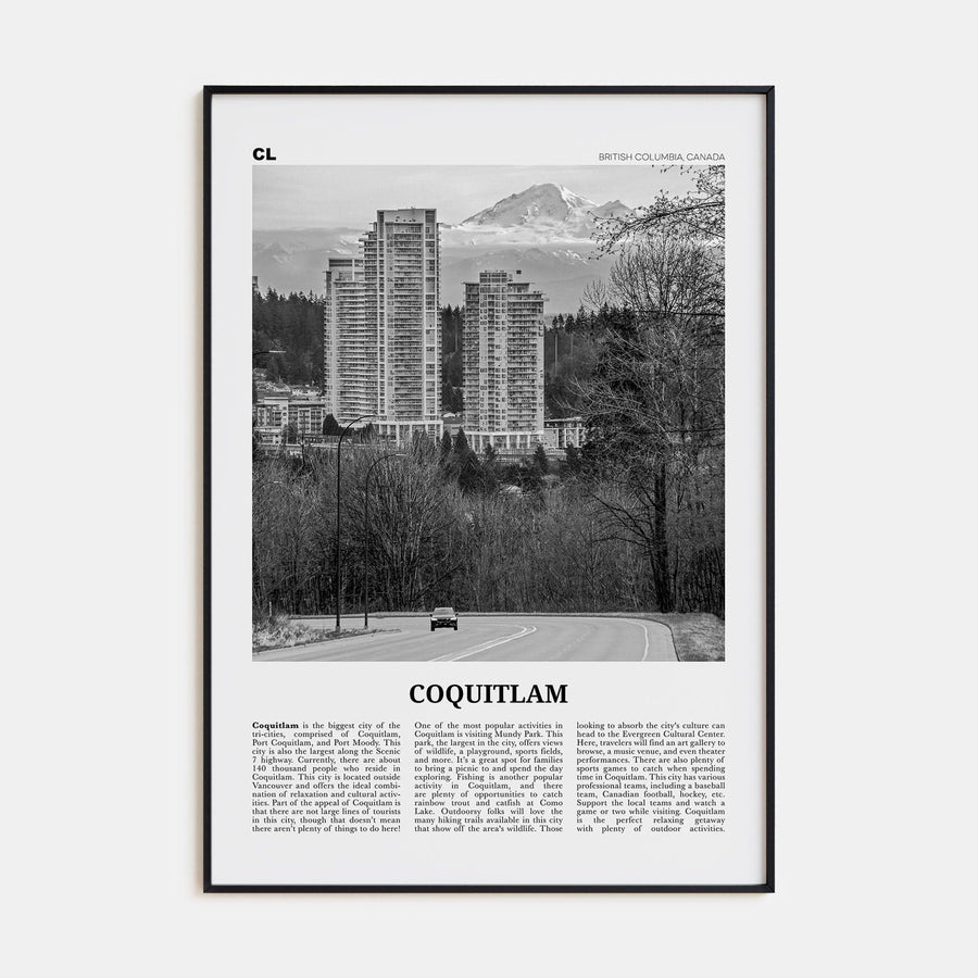 Coquitlam No 1 Poster None / 8x12 in Nbourhood Travel B&W Poster