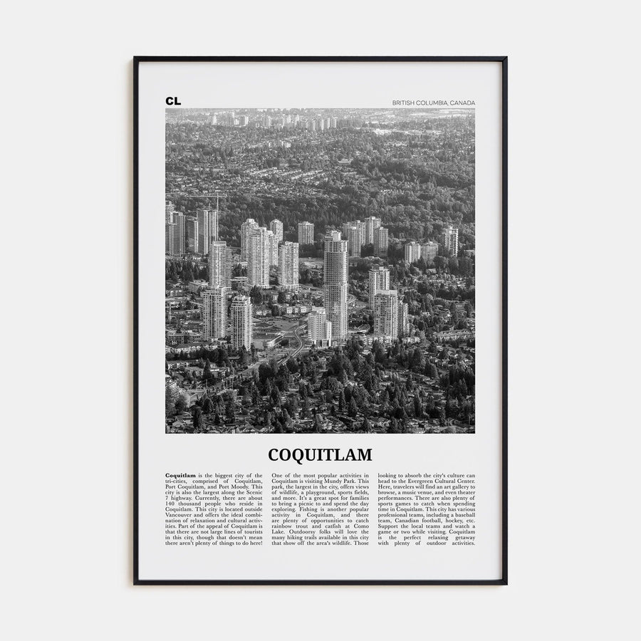 Coquitlam No 2 Poster None / 8x12 in Nbourhood Travel B&W Poster