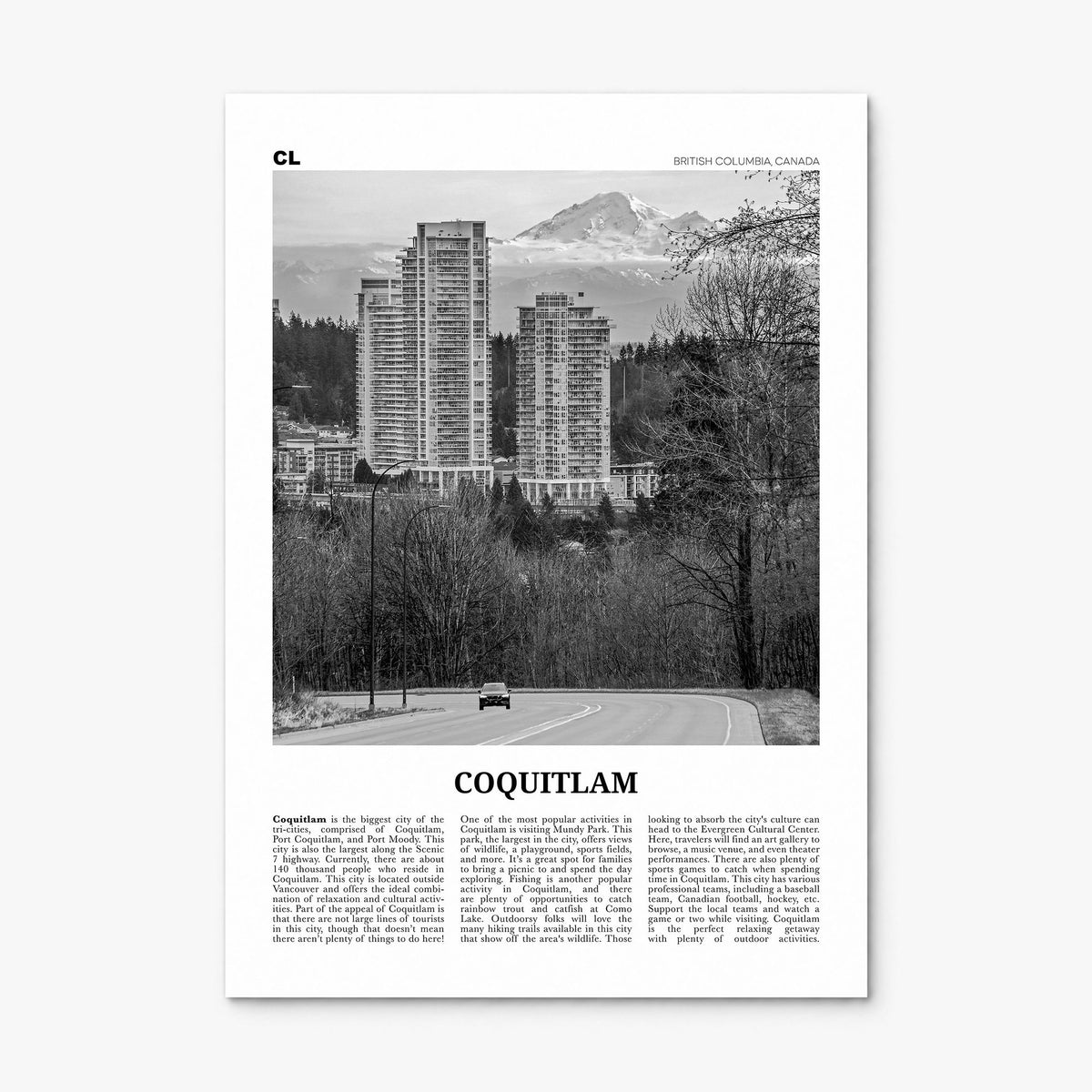 Coquitlam Newspaper No 1 Poster, print only (unframed)