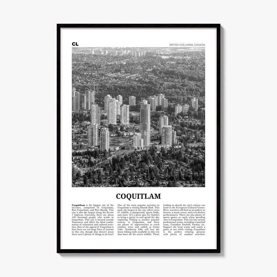 Coquitlam Newspaper No 2 Poster, framed poster mockup