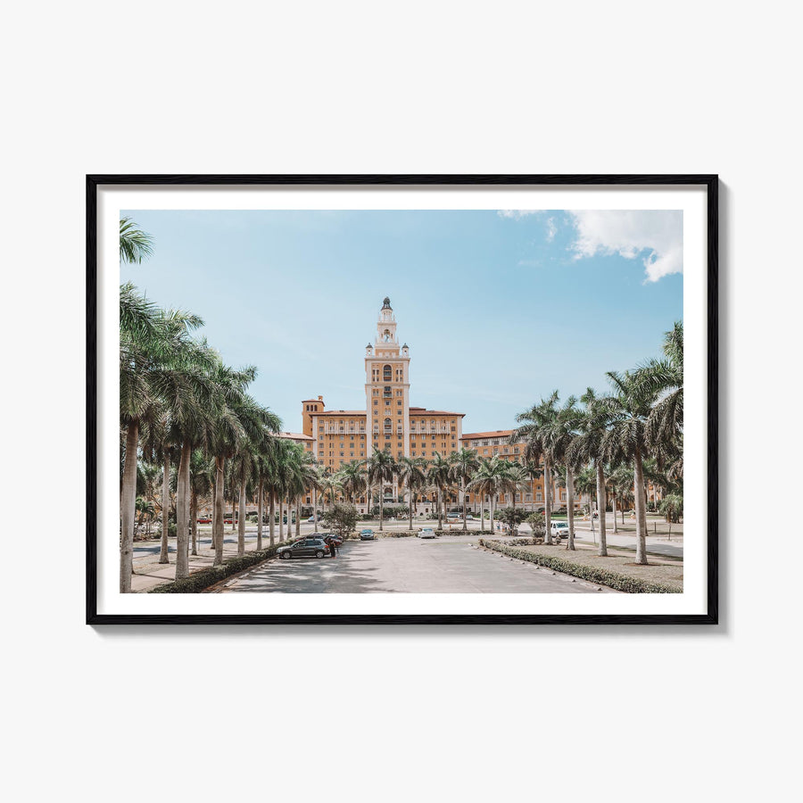 Coral Gables colorful photo poster of Florida, USA – horizontal wall art, unframed print shown in interior mockup