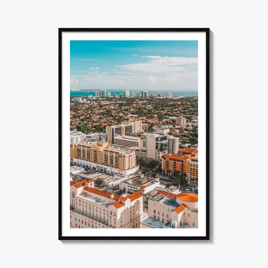 Coral Gables no. 1 colorful photo poster of Florida, USA – vertical wall art, unframed print shown in interior mockup