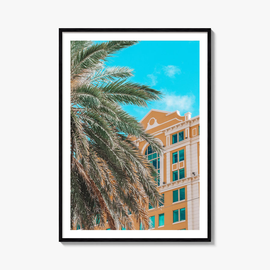 Coral Gables no. 2 colorful photo poster of Florida, USA – vertical wall art, unframed print shown in interior mockup