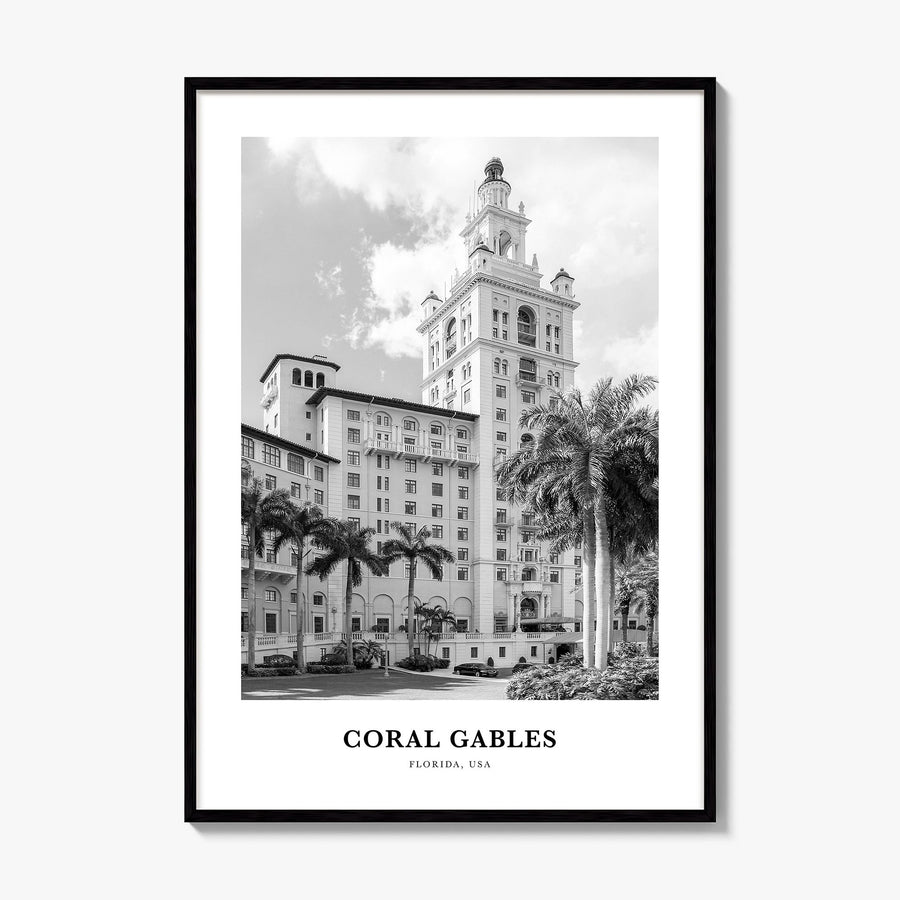 Coral Gables Classic Poster, framed poster mockup