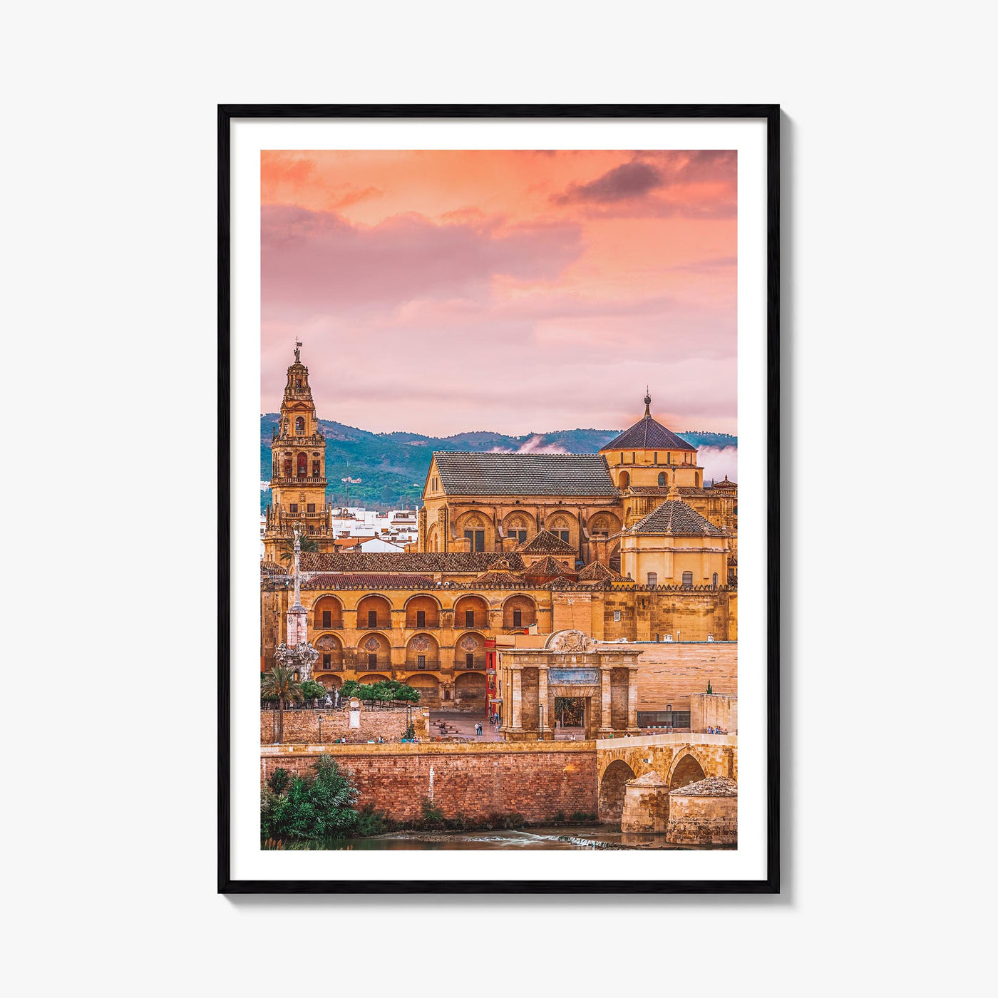 Córdoba, Spain colorful photo poster of Spain – vertical wall art, unframed print shown in interior mockup