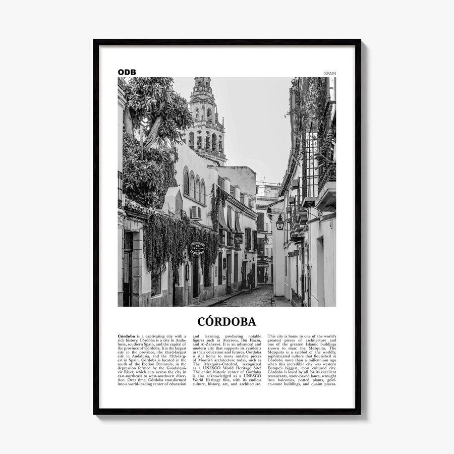 Córdoba, Spain Newspaper Poster, framed poster mockup