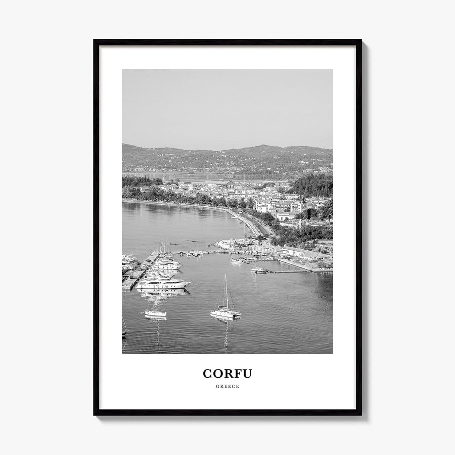 Corfu Classic Poster, framed poster mockup