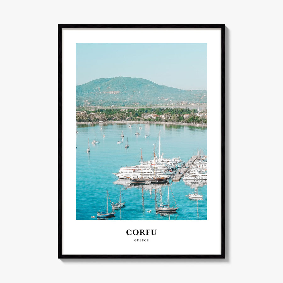 Corfu Classic Poster, framed poster mockup