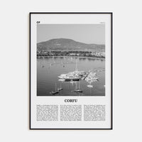 Corfu Poster None / 8x12 in Nbourhood Travel B&W Poster