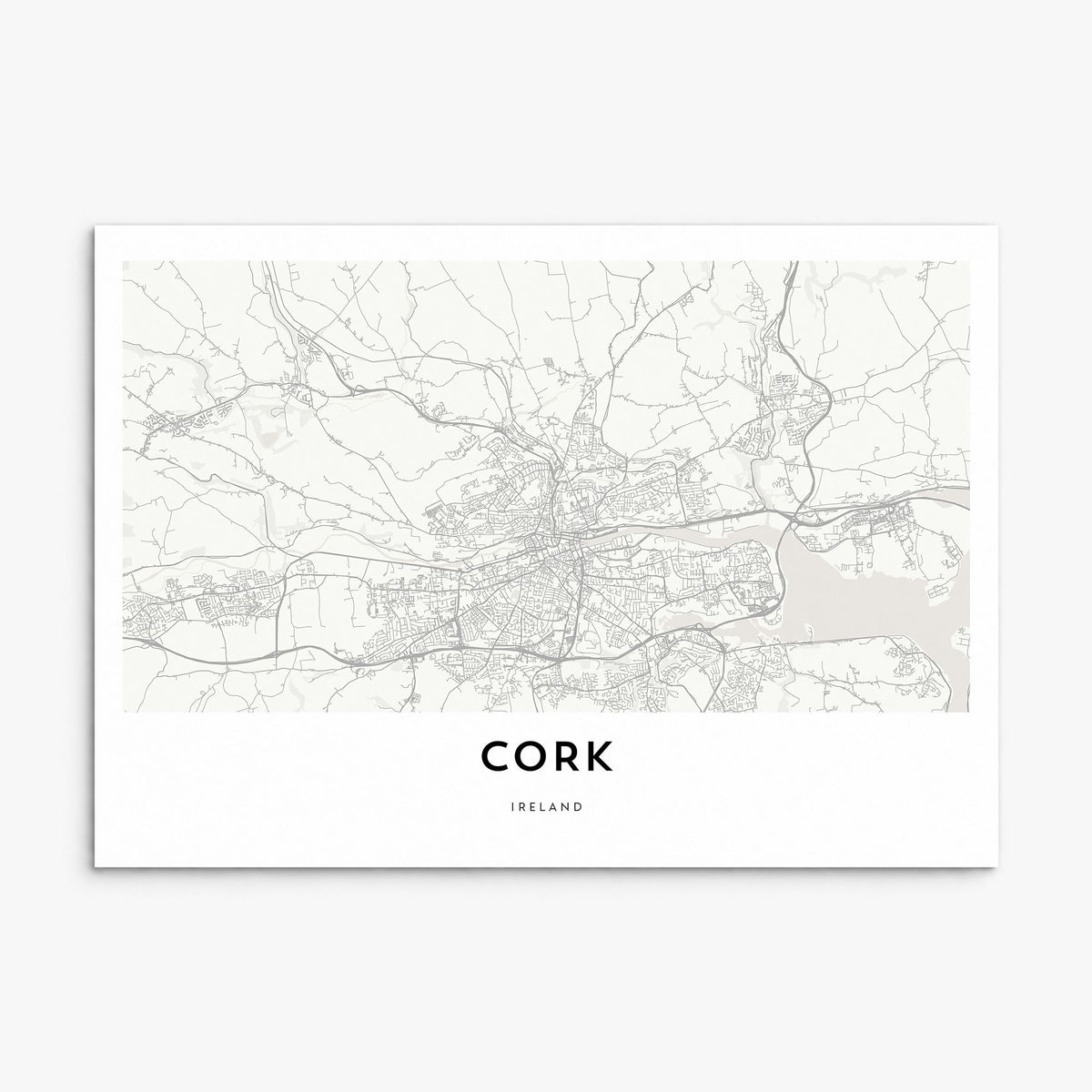 Cork Map Poster, print only (unframed)