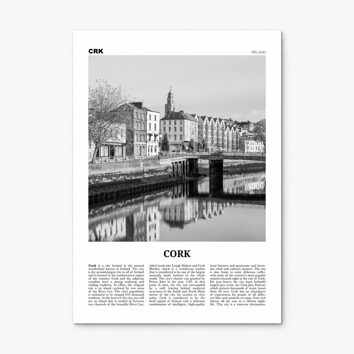 Cork Newspaper Poster, print only (unframed)