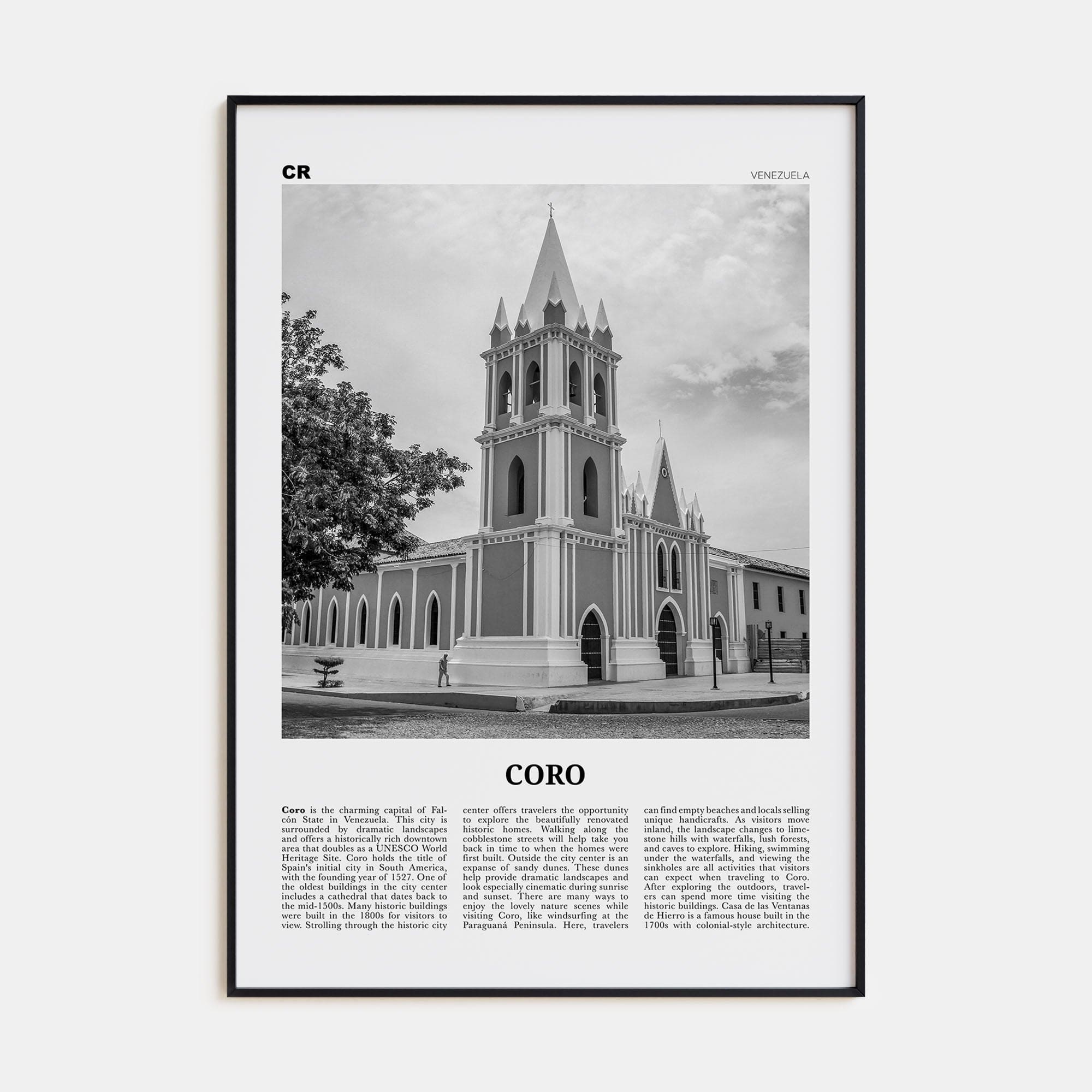 Coro Poster None / 8x12 in Nbourhood Travel B&W Poster