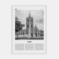 Coro Poster White Wood / 8x12 in Nbourhood Travel B&W Poster