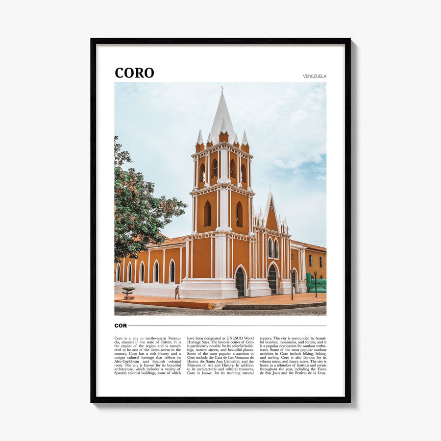 Coro Travel Poster, framed poster mockup
