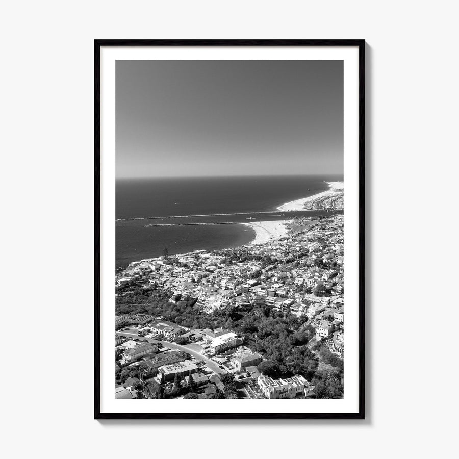 Corona del Mar Photo Poster, framed poster mockup, white border