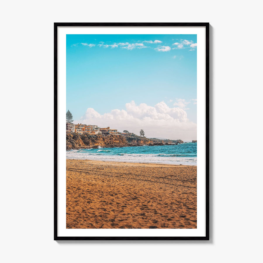 Corona del Mar Photo Poster, framed poster mockup, white border