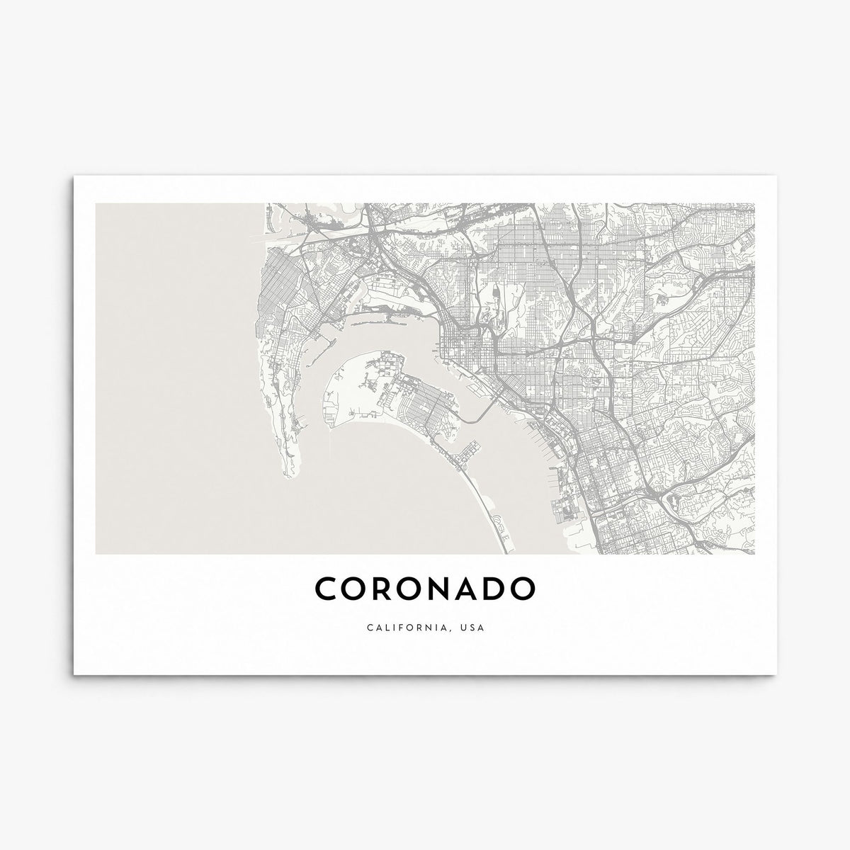 Coronado Map Poster, print only (unframed)