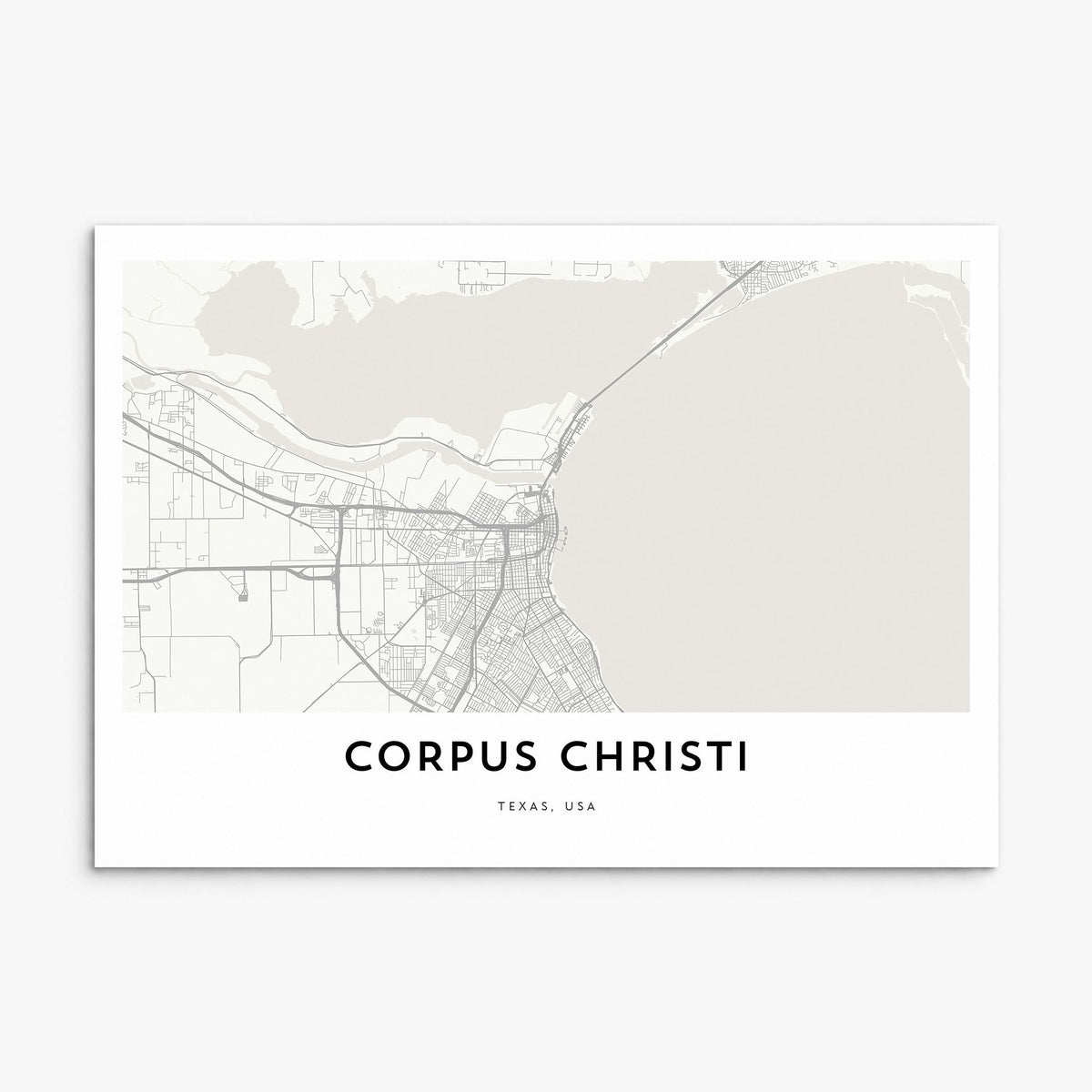 Corpus Christi Map Poster, print only (unframed)