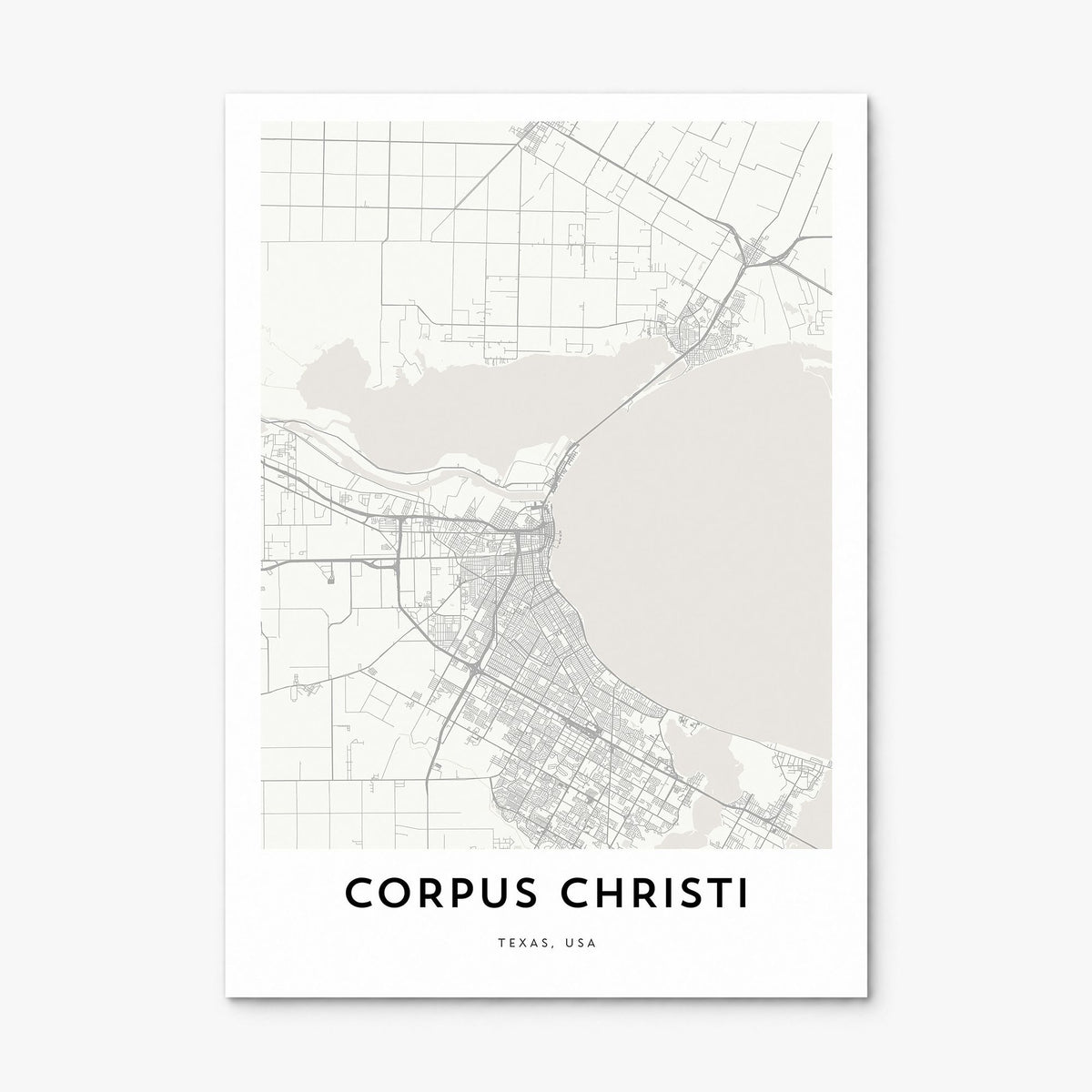 Corpus Christi Map Poster, print only (unframed)