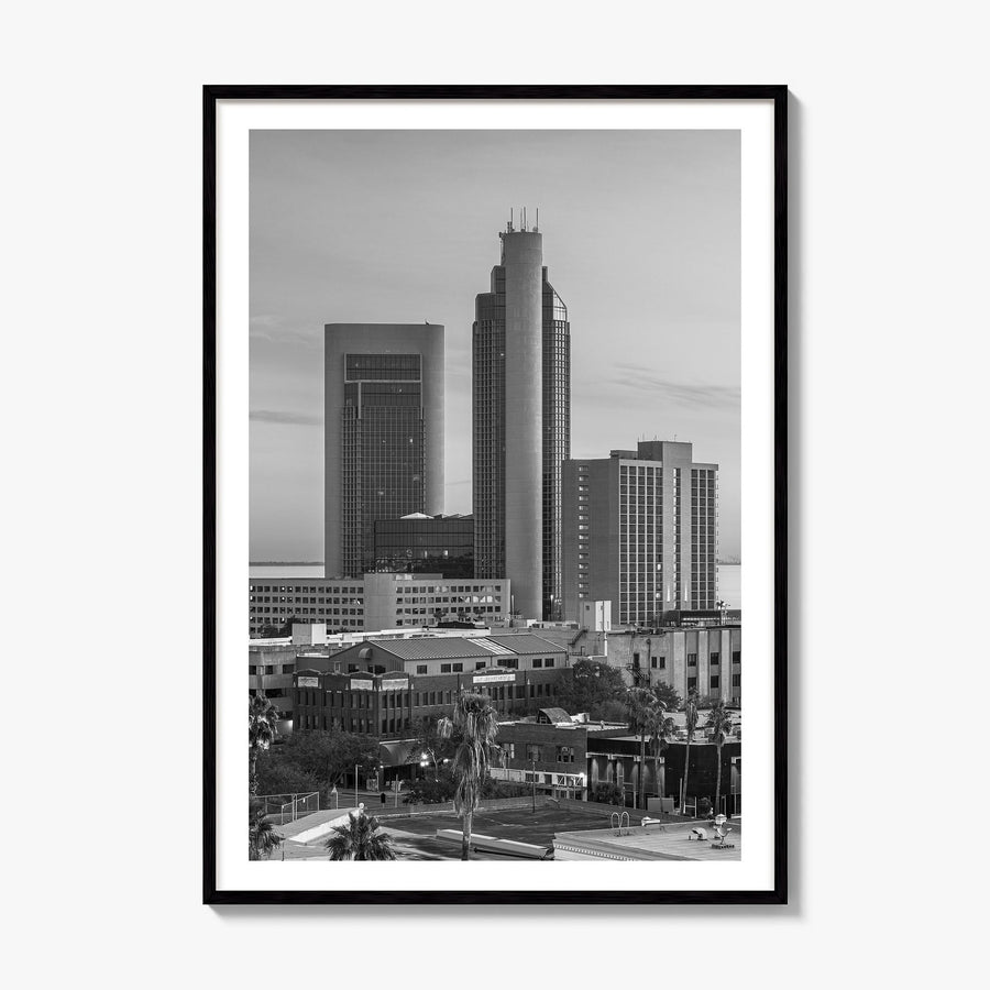 Corpus Christi Photo Poster, framed poster mockup, white border