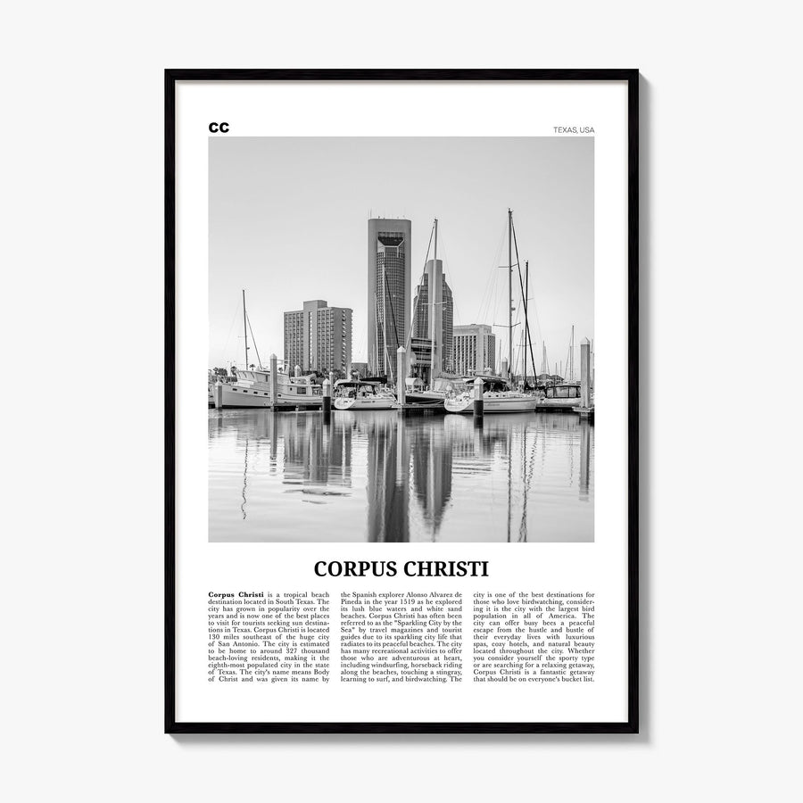 Corpus Christi Newspaper Poster, framed poster mockup