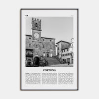 Cortona Poster None / 8x12 in Nbourhood Travel B&W Poster