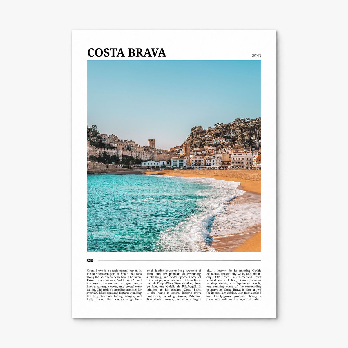 Costa Brava Travel No 1 Poster, print only (unframed)