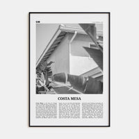 Costa Mesa Poster None / 8x12 in Nbourhood Travel B&W Poster