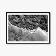 Costa Rica black & white photo poster of Central America – horizontal wall art, unframed print shown in interior mockup