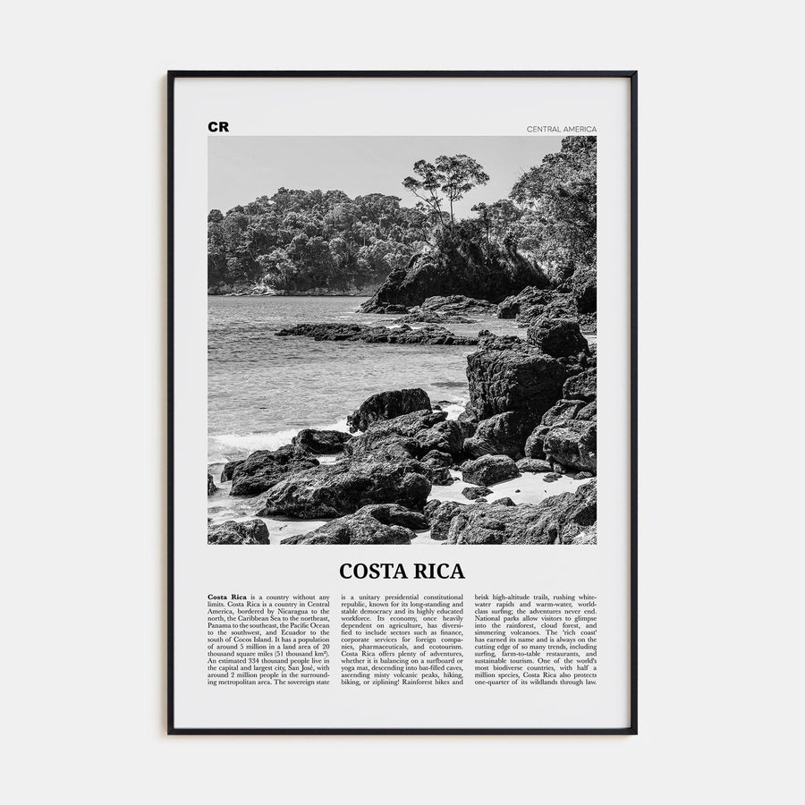 Costa Rica No 1 Poster None / 8x12 in Nbourhood Travel B&W Poster