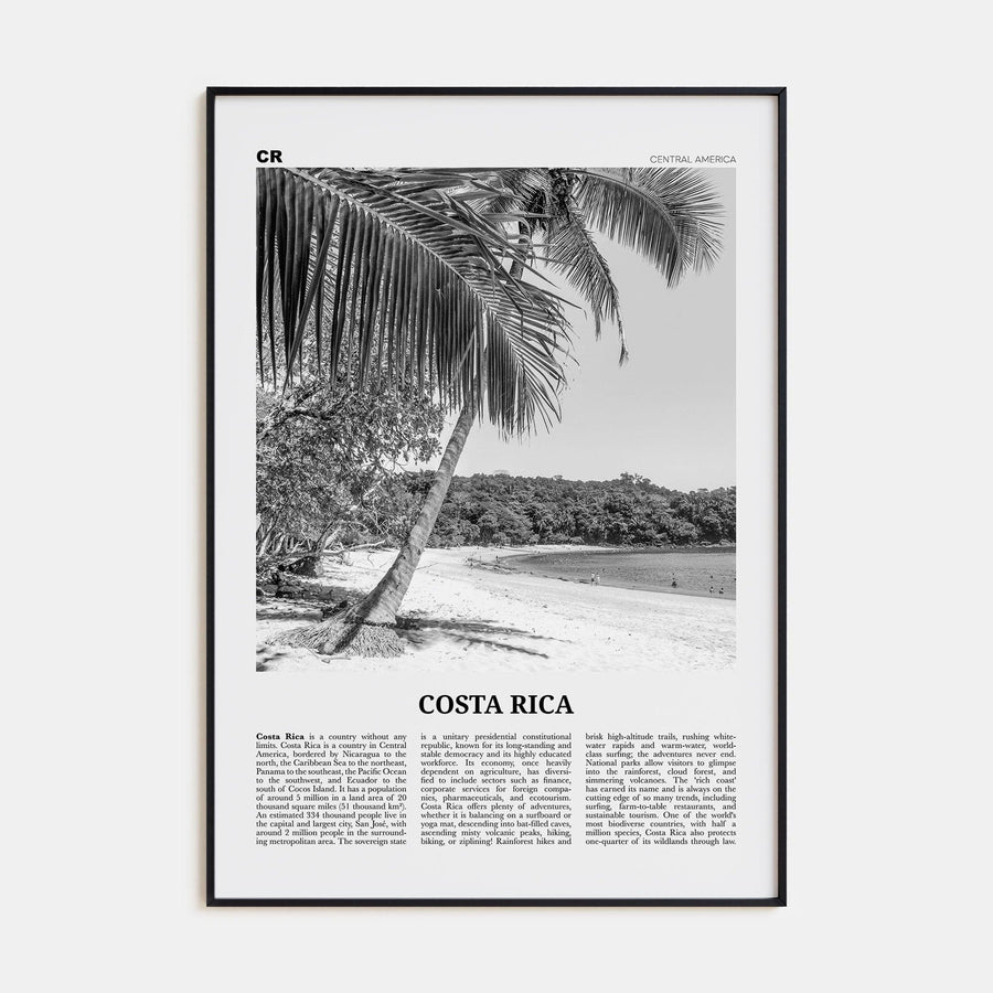 Costa Rica No 2 Poster None / 8x12 in Nbourhood Travel B&W Poster