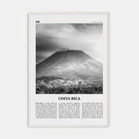 Costa Rica No 3 Poster White Wood / 8x12 in Nbourhood Travel B&W Poster