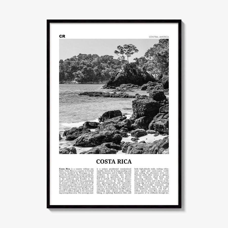 Costa Rica Newspaper No 1 Poster, framed poster mockup