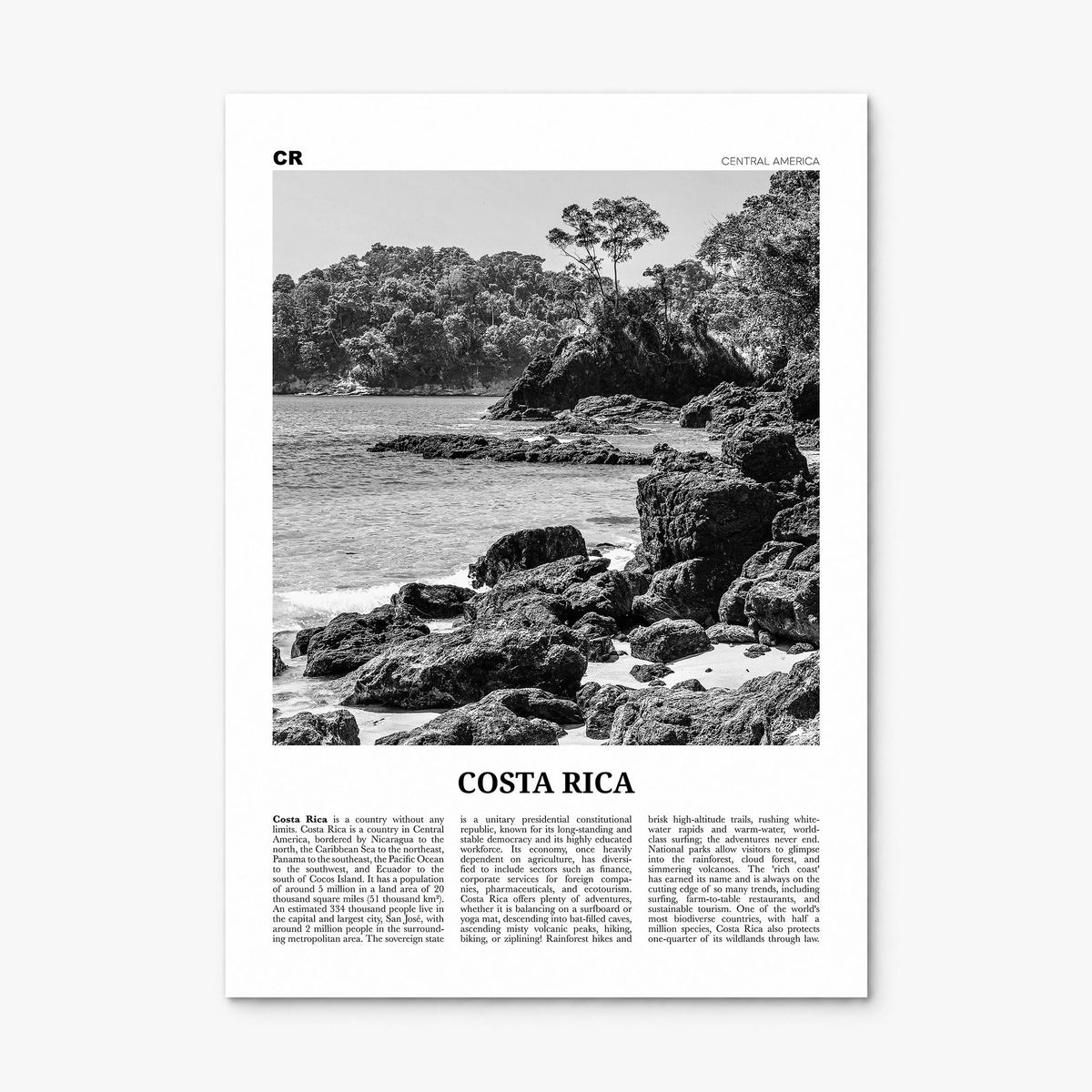 Costa Rica Newspaper No 1 Poster, print only (unframed)