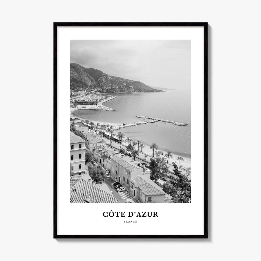 Côte d'Azur Classic Poster, framed poster mockup