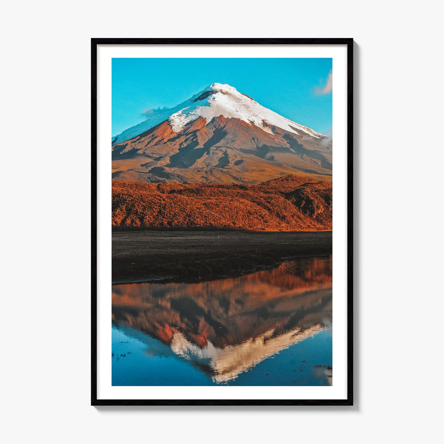 Cotopaxi Photo Poster, framed poster mockup, white border