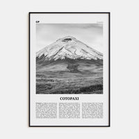 Cotopaxi Poster None / 8x12 in Nbourhood Travel B&W Poster