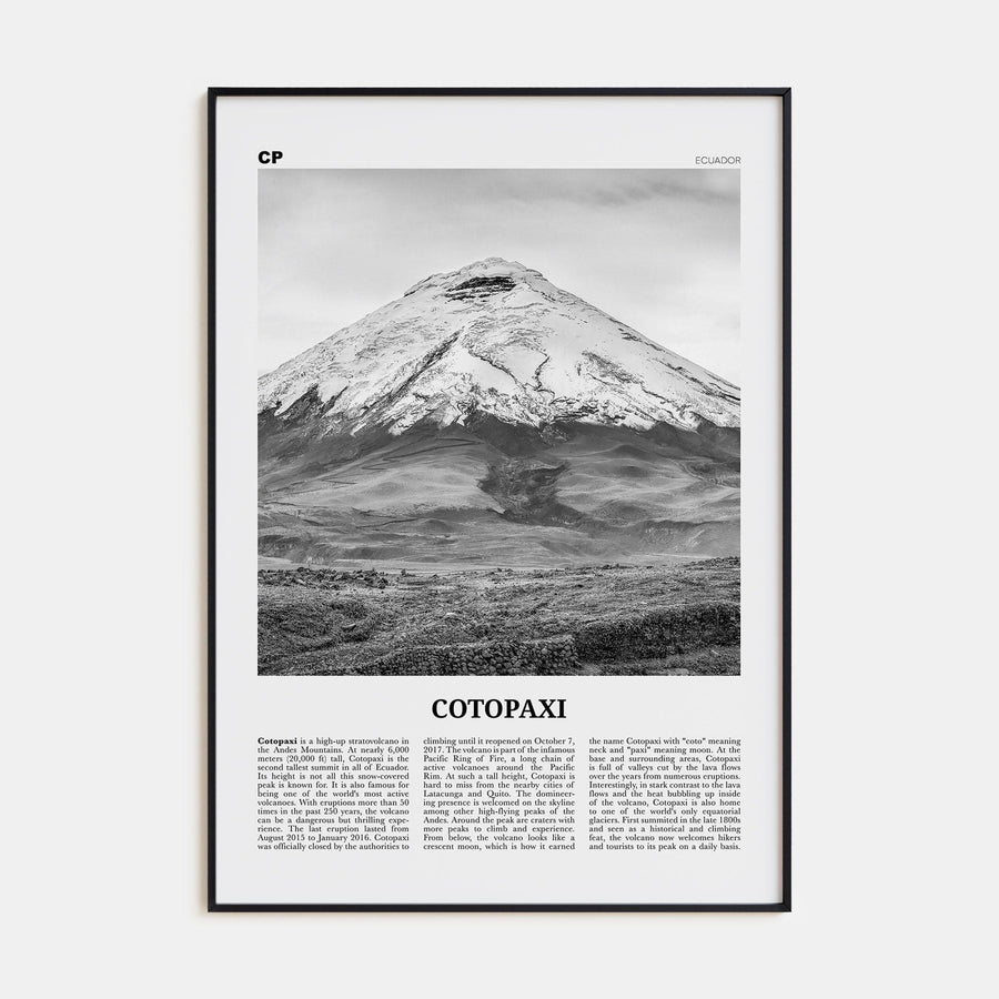 Cotopaxi Poster None / 8x12 in Nbourhood Travel B&W Poster