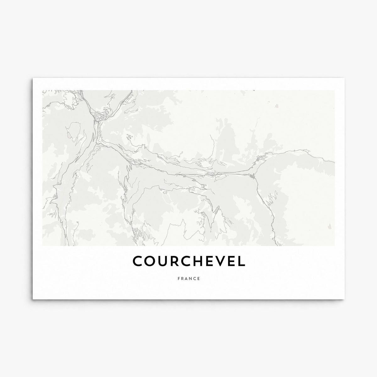Courchevel Map Poster, print only (unframed)