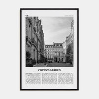 Covent Garden Poster Black Wood / 8x12 in Nbourhood Travel B&W Poster