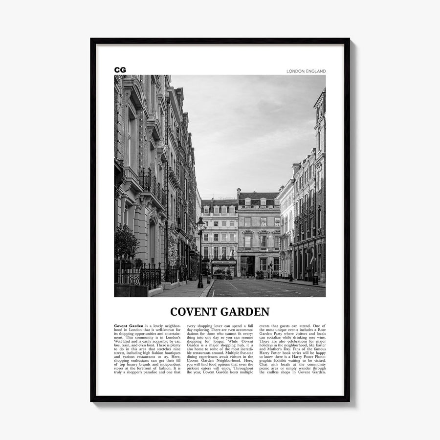 Covent Garden Newspaper Poster, framed poster mockup