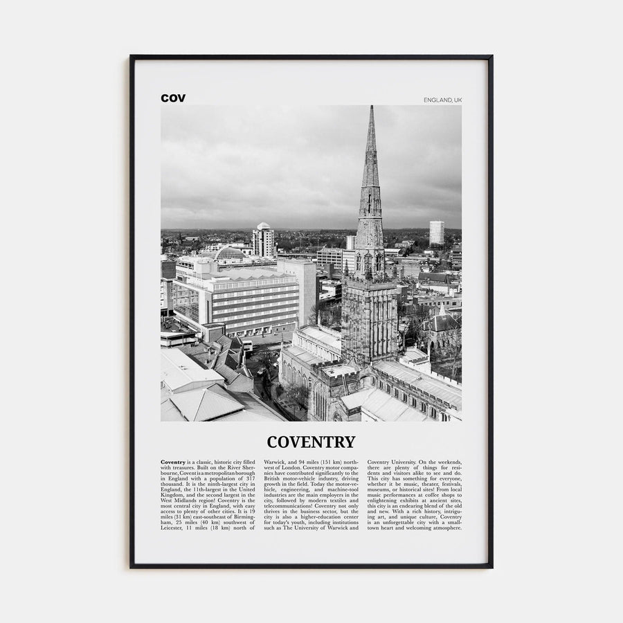 Coventry Poster None / 8x12 in Nbourhood Travel B&W Poster