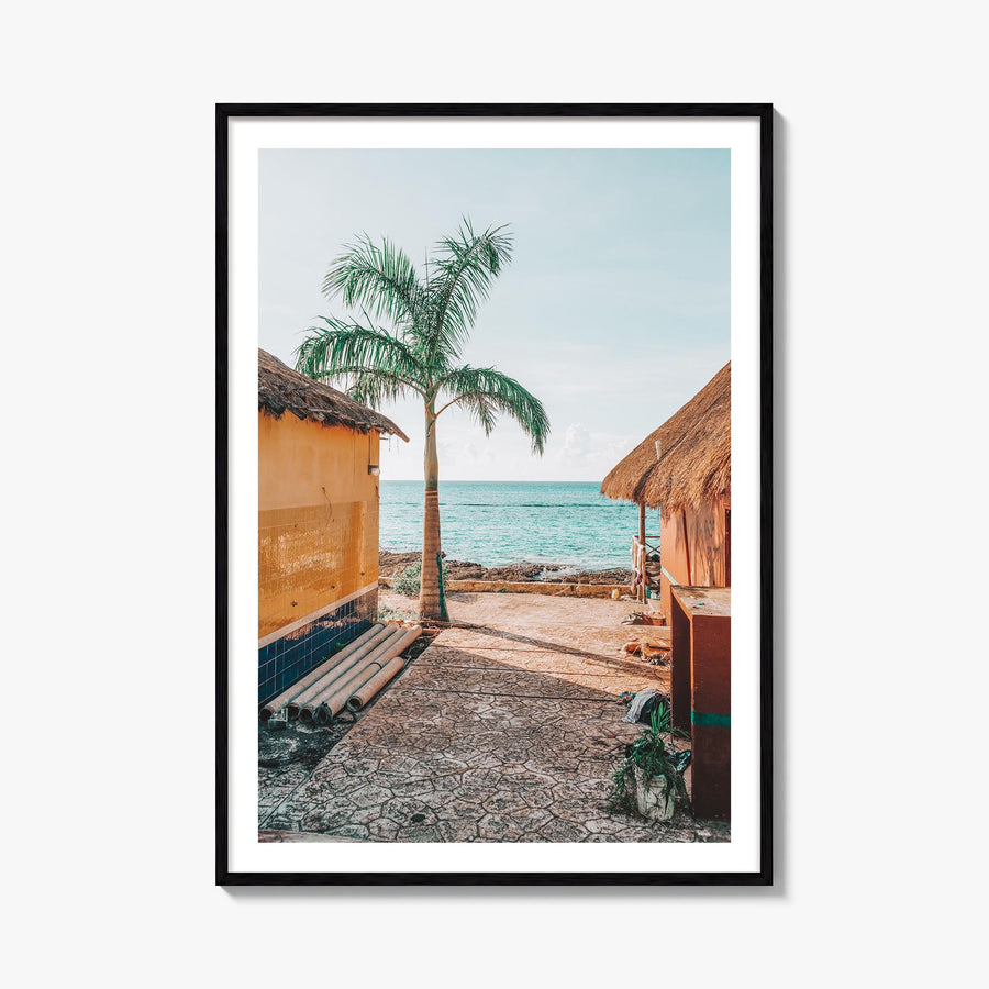 Cozumel no. 1 colorful photo poster of Mexico – vertical wall art, unframed print shown in interior mockup