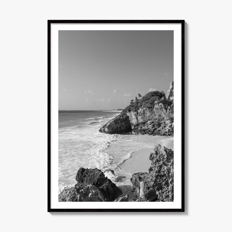 Cozumel Photo Poster, framed poster mockup, white border