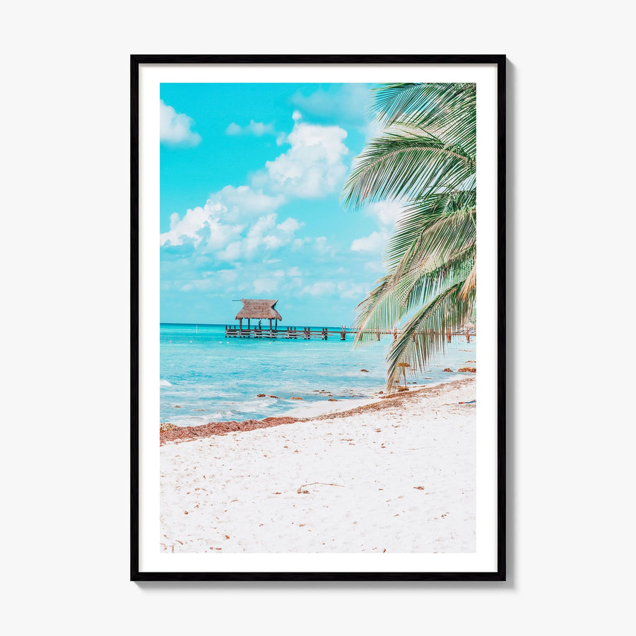 Cozumel Photo No 1 Poster, framed poster mockup, white border